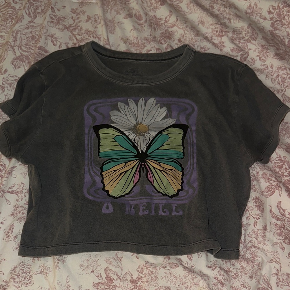 O'Neill Kids Floral Butterfly Tee - Gray